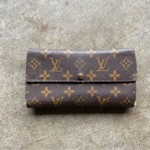 Louis Vuitton Monogram Porte Monnaie Credit Long Wallet 100% authentic